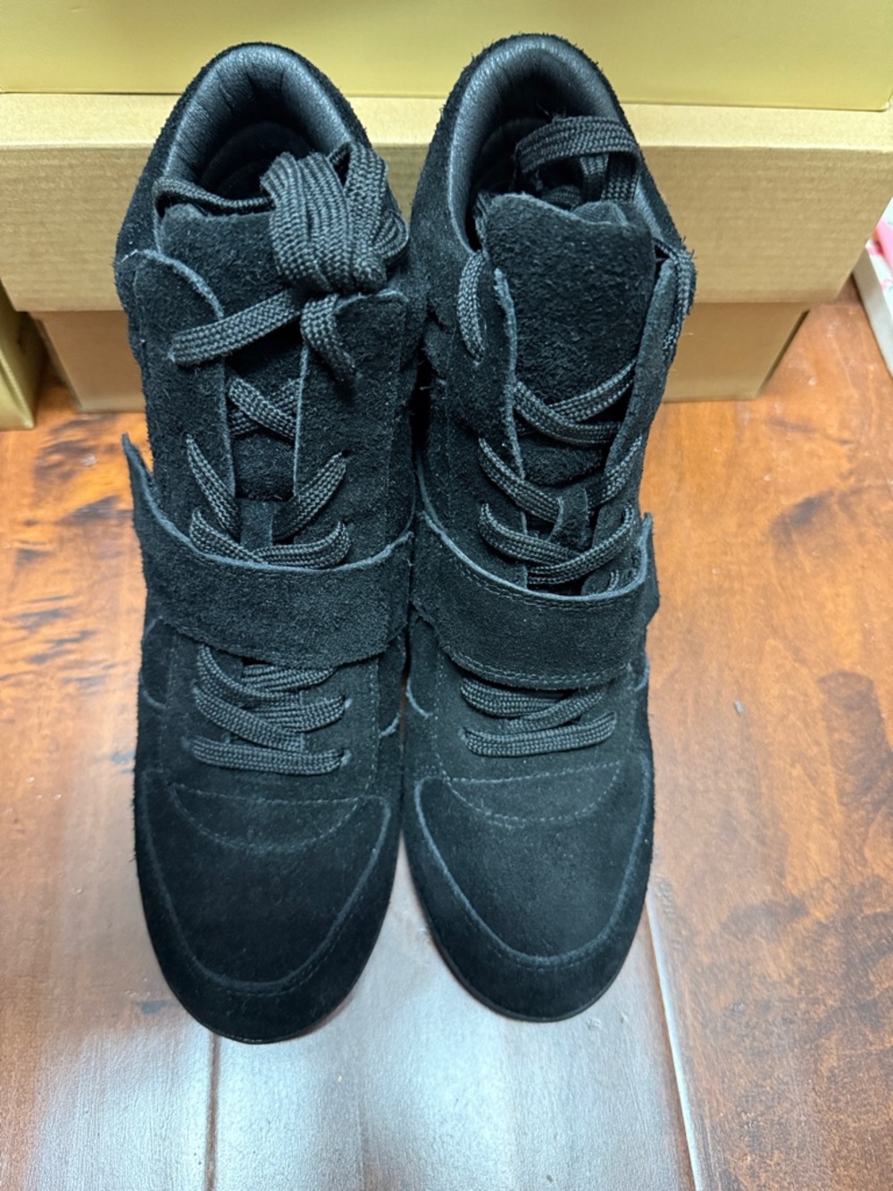 Ash Bowie Wedge High Top Sneakers Size: 38 black suede NWT - Picture 9 of 15